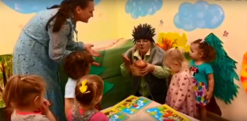 Лепим грибочки с ёжиком! Лепим грибочки с ёжиком!.